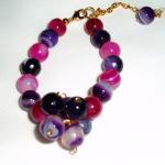  Pink and Purple Agate Brac..