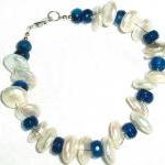  Blue Agate Pearl bracelet