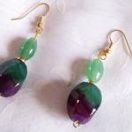  Green Aventurine Agate Ear..