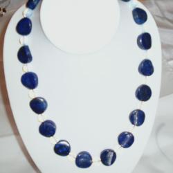 Lapis Lazuli Opalite Chunky Necklace handmade