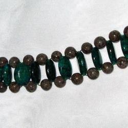  Jasper and Obsidian Bracelet