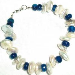  Blue Agate Pearl bracelet
