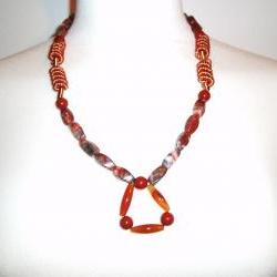  Jasper / Wirework Necklace Handmade Gemstone Jewelry